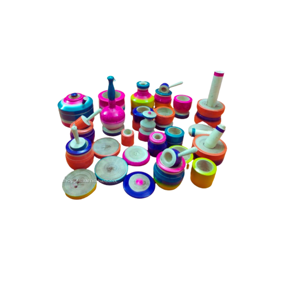 Eco-Friendly Choppu Saman Made of Wood for Kids/ Wooden Miniature Kitchen Set (32 Items)