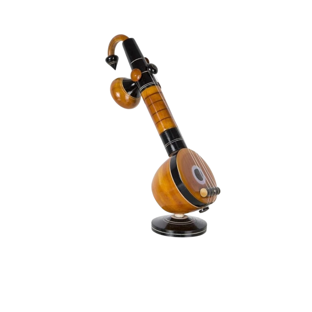 Wooden Veena/Home Decorative Showpiece (Size 9 Inches)